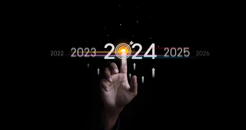 countdown 2024 concept new year s eve turning year 2023 2024 - Marketing Digital em 2024: Como Se Manter Relevante No Cenário Em Constante Evolução - As estratégias de marketing digital em 2024 serão fortemente marcadas pela inovação, adaptação e personalização. Neste cenário, é importante que os profissionais de marketing estejam cientes de onde concentrar seus esforços para maximizar seus resultados.