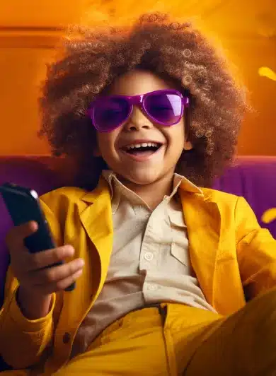 medium shot kid with smartphone indoors - Guia Completo: O Que é Tráfego Pago e Por Que Investir Nele Para o Crescimento do Seu Negócio Online - Como um carro sem combustível, um negócio online sem tráfego pago está destinado a ficar parado. Numa era digital onde a concorrência é acirrada, o tráfego pago surge como um farol guia, conduzindo potenciais clientes direto para o seu site.